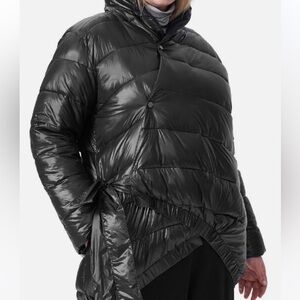 Universal Standard Kanda Black Tie-Waist Puffer Jacket Size XS/10/L